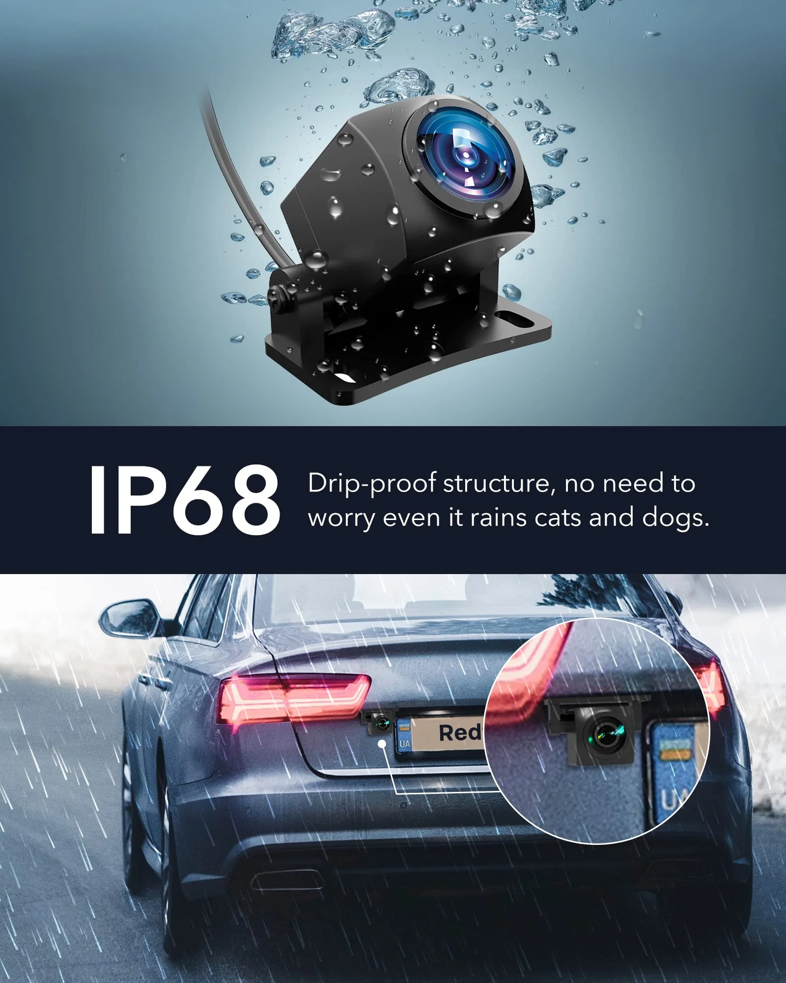 Redtiger Outside Waterproof 1080P Back Up Rear Camera - Image 3