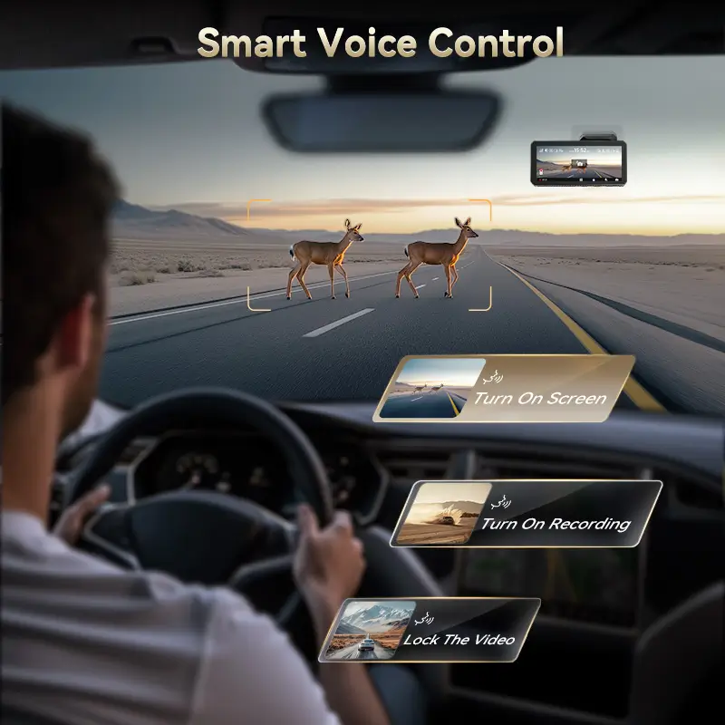 F77 STARVIS 2 4K+4K Dual IMX678 Voice Control 5.8GHz High Speed WIFI Dash Cam - Image 9