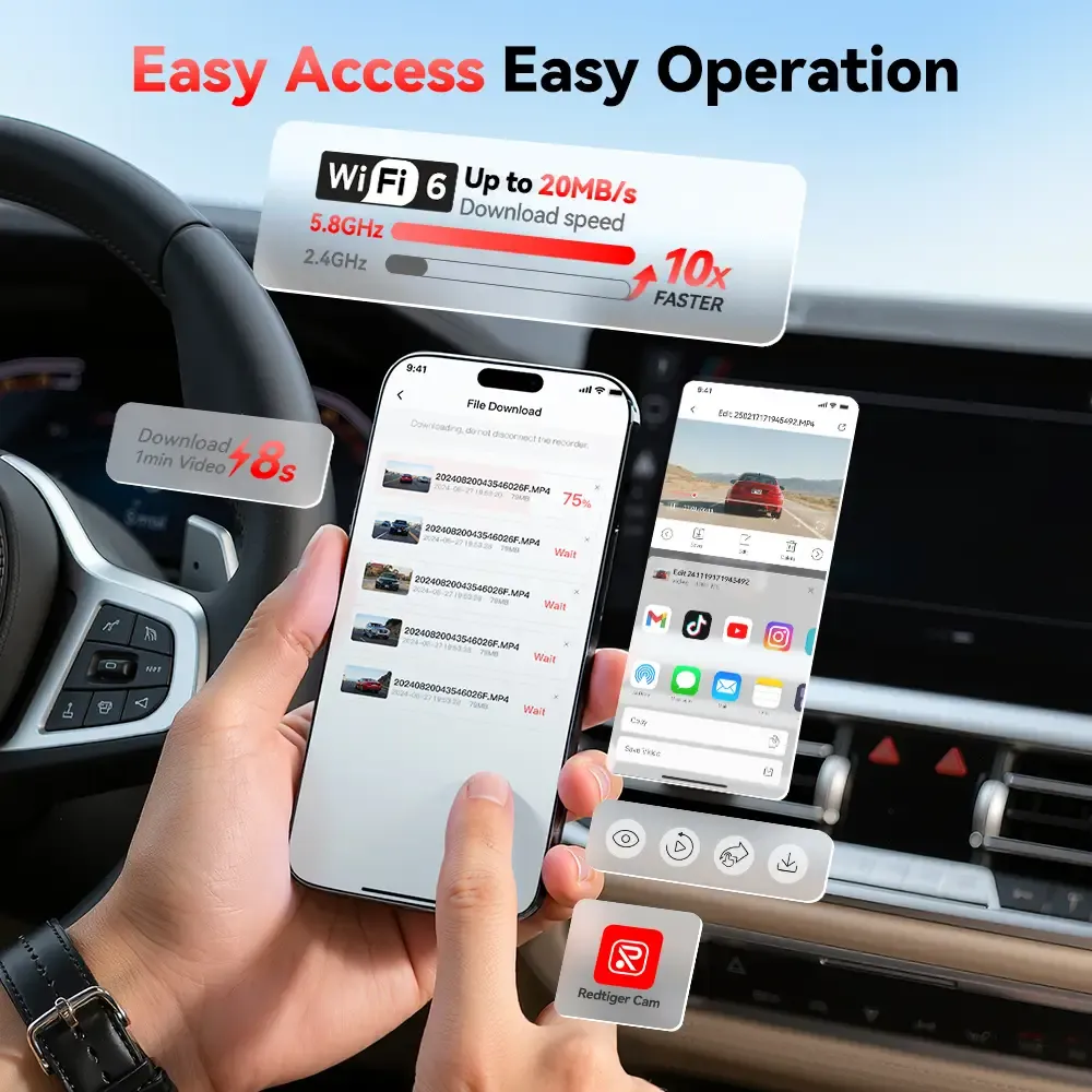 Redtiger F7NP 4K Front Rear Dash Cam - Image 5