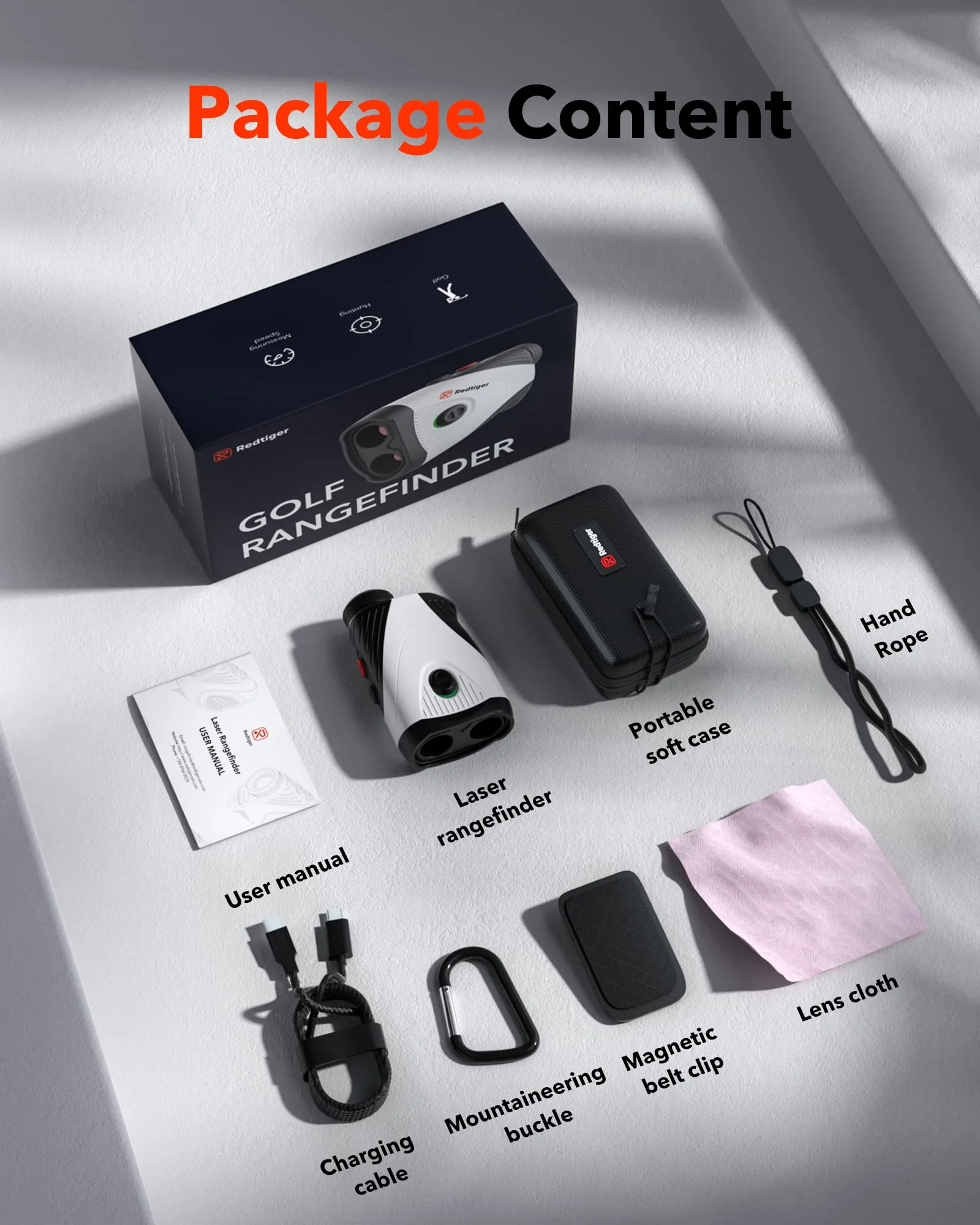 REDTIGER Golf Rangefinder with Slope, 1000 meters Laser Range Finder Golfing, 7X Magnification - Image 5