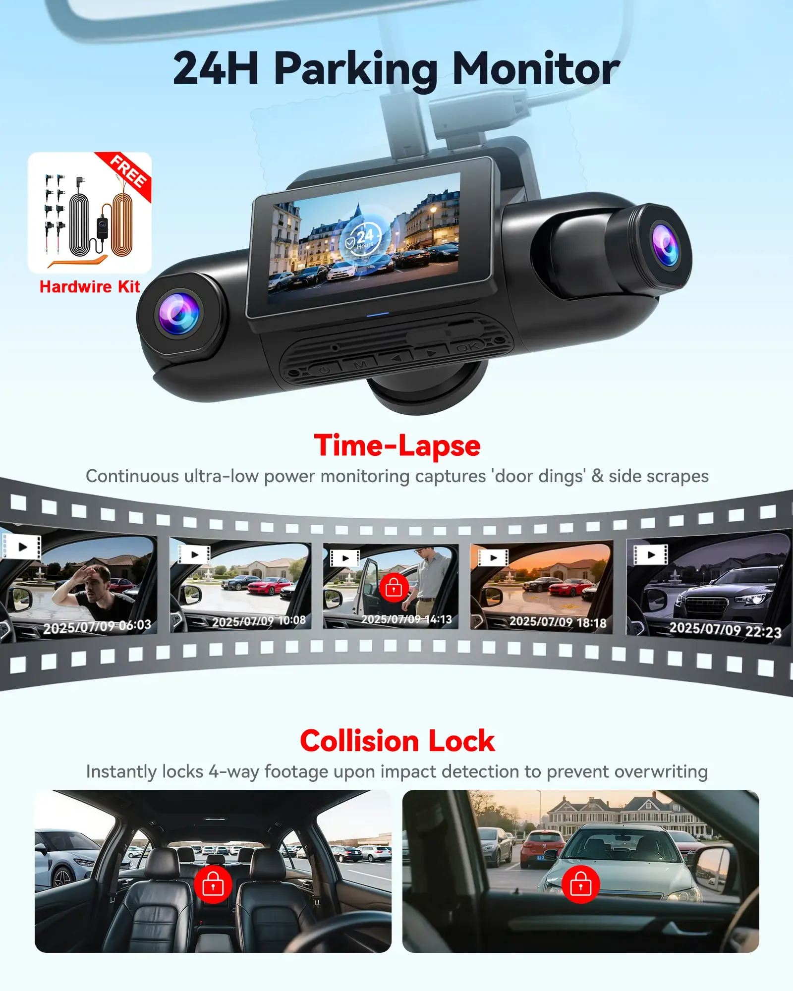 Redtiger VisionPano 40 4-Channel Dash Cam with Sony STARVIS 2 HDR & Parking Monitor - Image 8